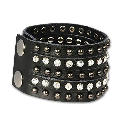 SilberDream Leder Armband Zirkonia Damen Frauen Armschmuck schwarz D2LAP231S ein schönes Geschenk zu Weihnachten, Geburtstag, Valentinstag für die Frau von SilberDream