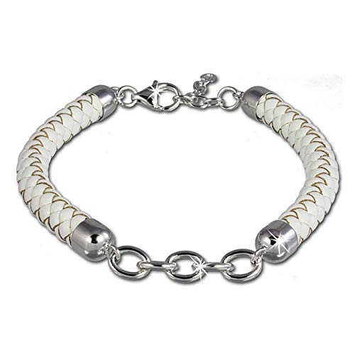 SilberDream Charmsarmband weiß Charms Armschmuck 21cm 925 ECHT Silber FC0033W Silber Armband von SilberDream