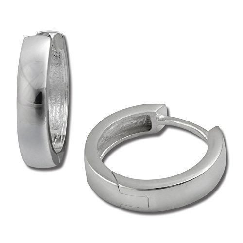 SilberDream Ohrringe 15mm Damen Herren 925 Silber Creolen rhodiniert SDO348S Silber Creole von SilberDream