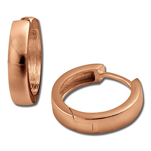 SilberDream Ohrringe 17mm für Damen Silber 333 Creolen vergoldet rose SDO0017E Silber Creole von SilberDream