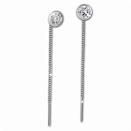 SilberDream Ohrringe 5mm für Damen 925 Silber Ohrhänger Zirkonia weiß SDO5965W Silber Ohrhänger von SilberDream