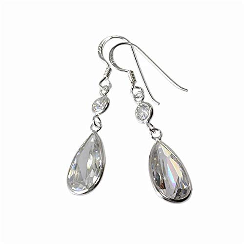 SilberDream Ohrringe Damen 925 Silber Ohrhänger Tropfen Zirkonia weiß SDO8601W Silber Ohrhänger von SilberDream