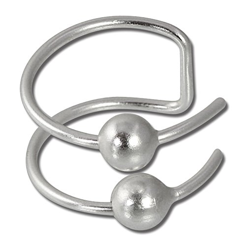 SilberDream Ohrringe Damen Jugend 925 Silber Ohrklemme Kugeln Ear Cuff SDO8875J von SilberDream