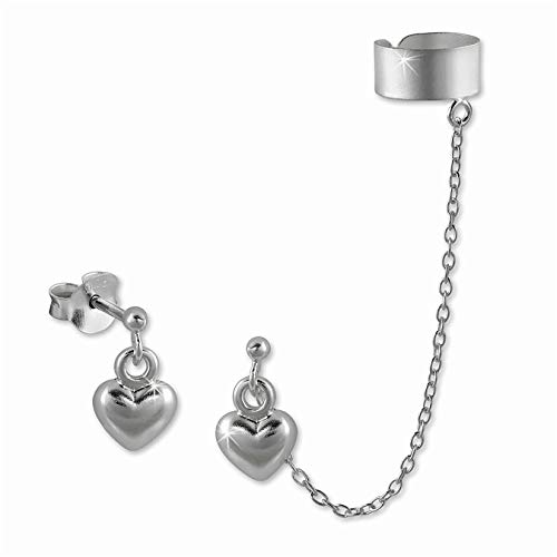 SilberDream Ohrringe Damen-Schmuck 925er Silber Ohrstecker Herz SDO8871 von SilberDream