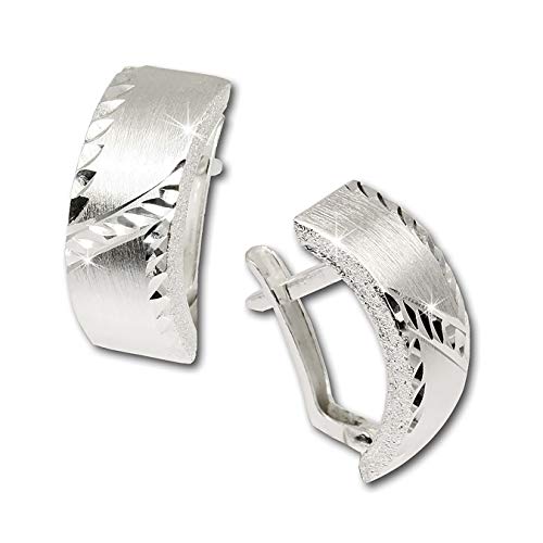 SilberDream Ohrringe Damen-Schmuck 925er Silber Ohrstecker gewölbt SDO316 Silber Ohrstecker von SilberDream