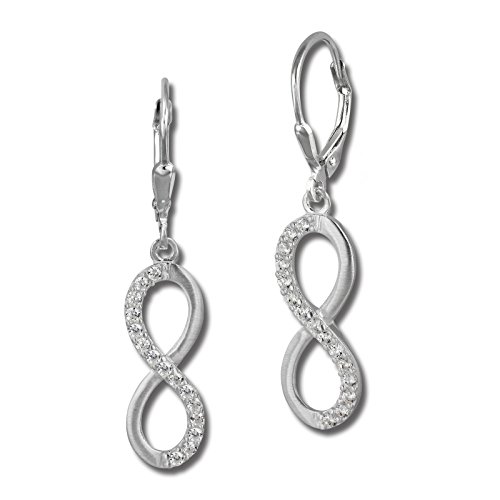 SilberDream Ohrringe Damen Silber Ohrhänger Unendlich Zirkonia weiß SDO357M Silber Ohrhänger von SilberDream