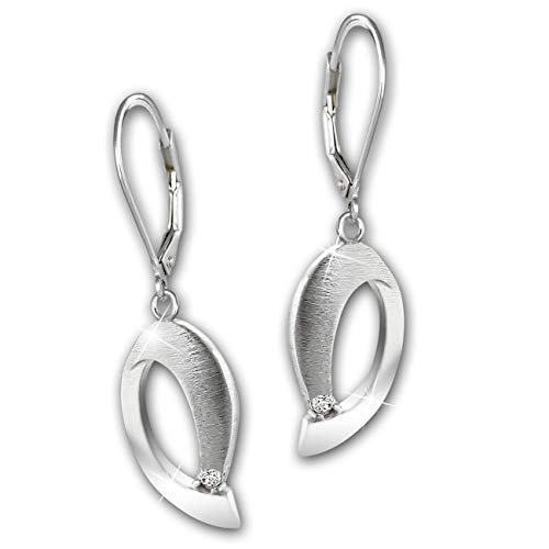 SilberDream Ohrringe Zirkonia 925 Silber O-Form Damen Ohrhänger Schmuck SDO4338W Silber Ohrhänger von SilberDream