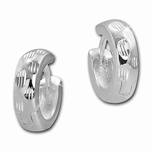 SilberDream Ohrringe für Damen 925er Silber Creolen 14mm Dots SDO4277J von SilberDream