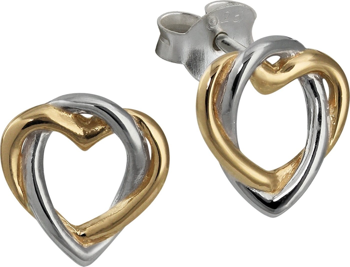 SilberDream Ohrstecker-Set SilberDream Ohrringe für Damen 925 Silber (Ohrstecker), Damen Ohrstecker aus 925 Sterling Silber, vergoldet (Gelbgold 333) in von SilberDream