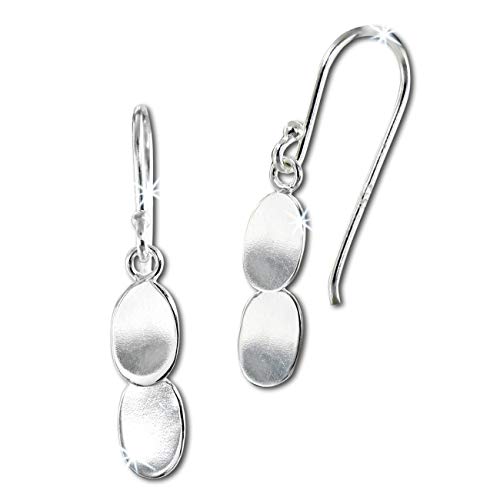 SilberDream Ovale Ohrringe 925 Echt Silber Damen Ohrhänger Schmuck SDO8808J Silber Ohrhänger von SilberDream