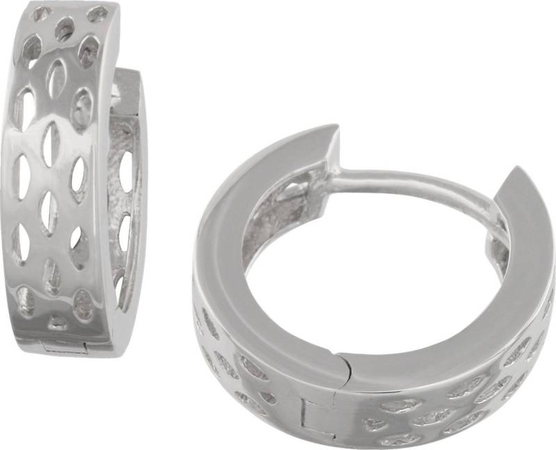 SilberDream Paar Creolen SilberDream Ohrringe 15mm Damen-Schmuck (Creolen), Damen Creolen Dots aus 925 Sterling Silber, Farbe: silber von SilberDream