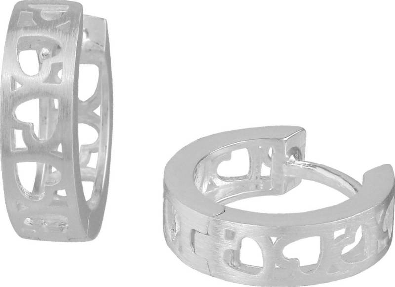 SilberDream Paar Creolen SilberDream Ohrringe 15mm 925 Silber (Creolen), Damen Creolen Muster aus 925 Sterling Silber, Farbe: silber von SilberDream