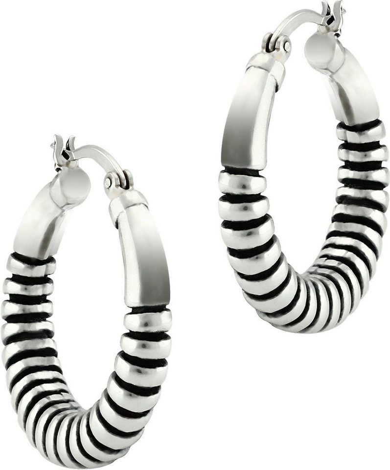 SilberDream Paar Creolen SilberDream Ohrringe Creolen 925 Silber (Creolen), Damen Creolen Rope aus 925 Sterling Silber, Farbe: silber von SilberDream