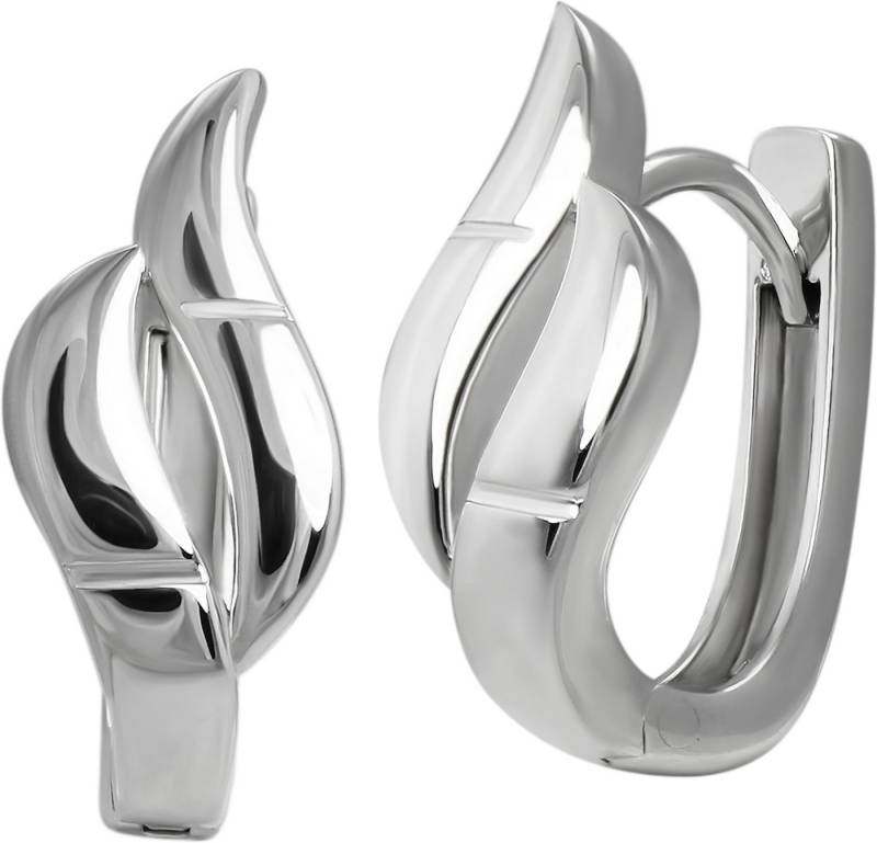 SilberDream Paar Creolen SilberDream Creole Flame 925 Sterling (Creolen), Damen Creolen Flame aus 925 Sterling Silber, Farbe: silberfarben von SilberDream