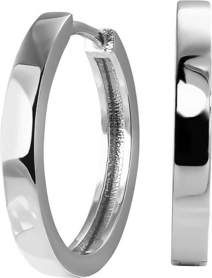 SilberDream Paar Creolen SilberDream Creole Simply 2,1cm 925 (Creolen), Damen Creolen Simply aus 925 Sterling Silber, Farbe: silberfarben von SilberDream