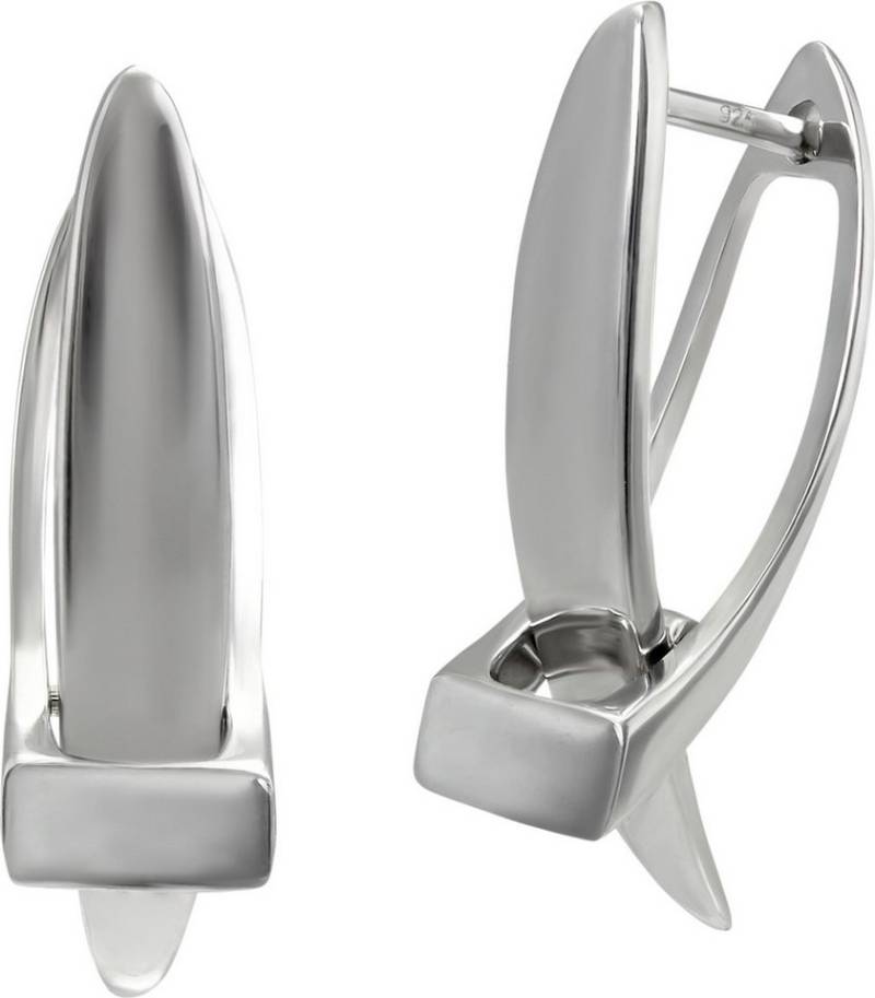 SilberDream Paar Creolen SilberDream Creole X-Form 925 Sterling (Creolen), Damen Creolen X-Form aus 925 Sterling Silber, Farbe: silberfarben von SilberDream