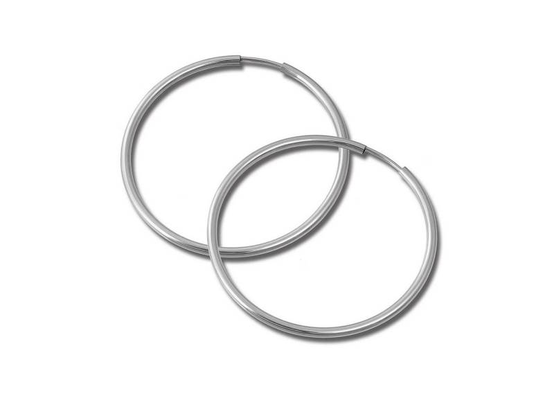 SilberDream Paar Creolen SilberDream Ohrringe 40mm (Creolen), Damen Creolen aus 925 Sterling Silber, Farbe: silber von SilberDream