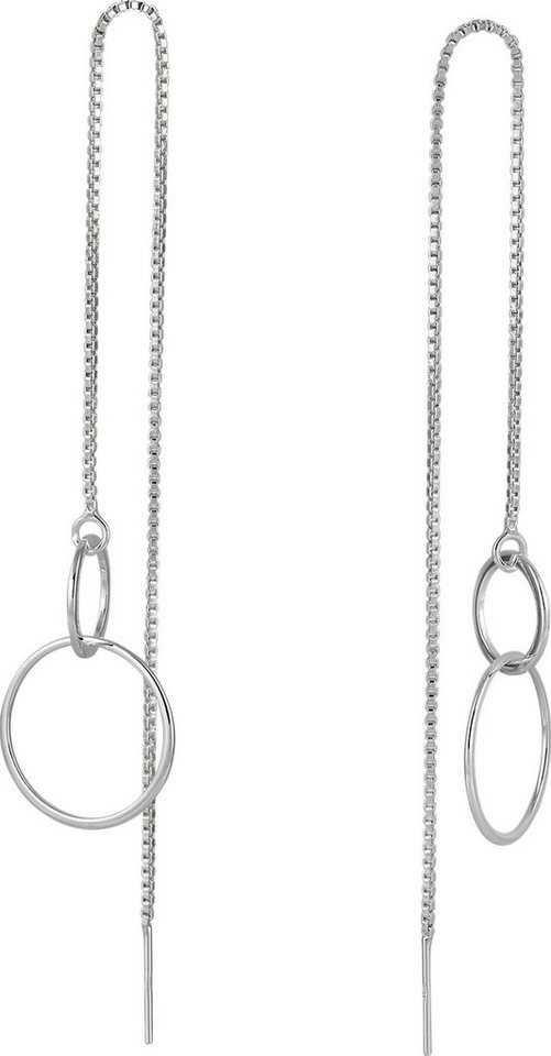 SilberDream Paar Ohrhänger SilberDream Ohrringe Damen-Schmuck 925er (Ohrhänger), Damen Ohrhänger Ringe aus 925 Sterling Silber, Farbe: silber von SilberDream