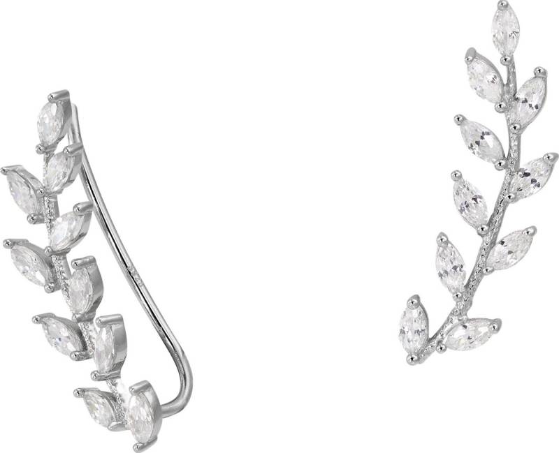 SilberDream Paar Ohrklemmen SilberDream weiß Ear Cuff Ranke Ohrringe (Ohrklemme), Damen Ohrklemme Ear Cuff Ranke 925 Sterling Silber, weiß von SilberDream
