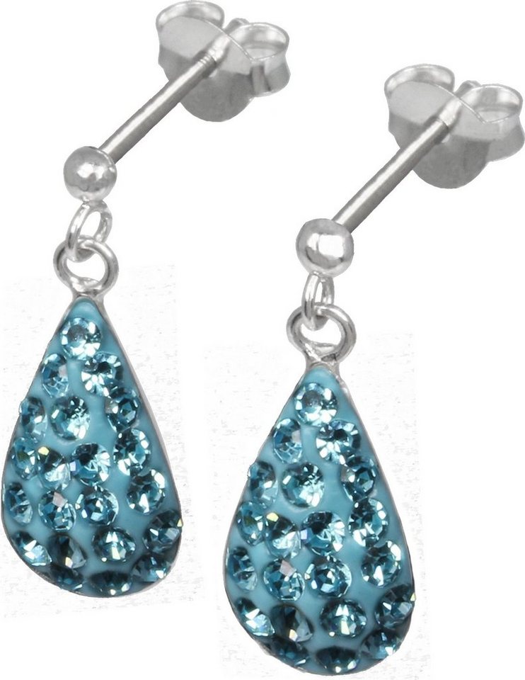 SilberDream Paar Ohrstecker SilberDream hellblau Tropfen Ohrringe (Ohrstecker), Damen Ohrstecker Tropfen 925 Sterling Silber, hellblau von SilberDream