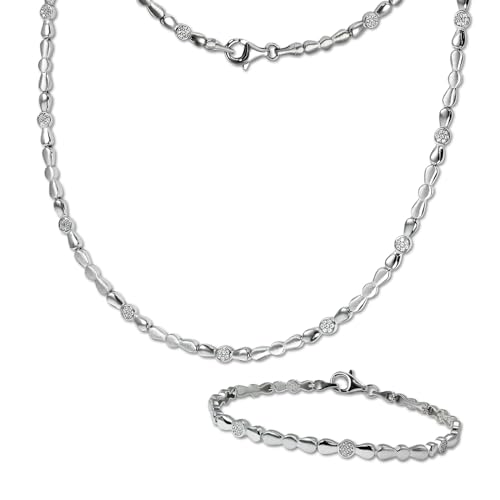 SilberDream Schmuck Set Design Zirkonia Collier & Armband Damen 925er SDS4806W Silber Schmuckset von SilberDream