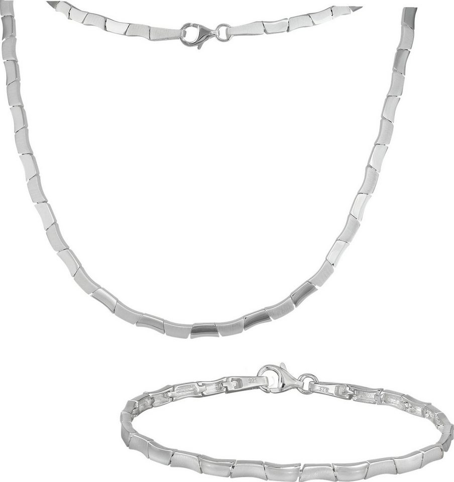 SilberDream Schmuckset SilberDream Collier & Armband glanz Silber (Schmuckset, 2-tlg., Schmucksets), Damen Schmucksets aus 925 Sterling Silber, Farbe: silber von SilberDream