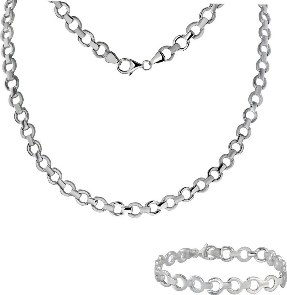 SilberDream Schmuckset SilberDream Collier & Armband matt rund (Schmuckset, 2-tlg., Schmucksets), Damen Schmucksets aus 925 Sterling Silber, Farbe: silber von SilberDream