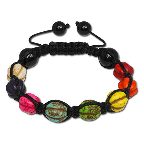 SilberDream Shamballa Armband bunt Arm-Schmuck Damen Kugeln 18-23cm SDA928 Glas Armband von SilberDream