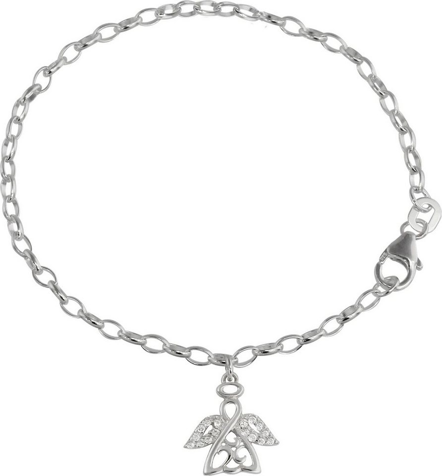 SilberDream Silberarmband SilberDream Armband weiß Arm-Schmuck für (Armband), Kinder Armband (Engel) ca. 16cm, 925 Sterling Silber, Farbe: weiß von SilberDream