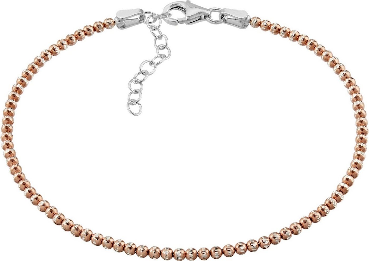 SilberDream Silberarmband SilberDream Armschmuck 18-21cm rose (Armband), Damen Armband (Kugel) ca. 18cm - 21cm, 925 Sterling Silber, vergoldet von SilberDream