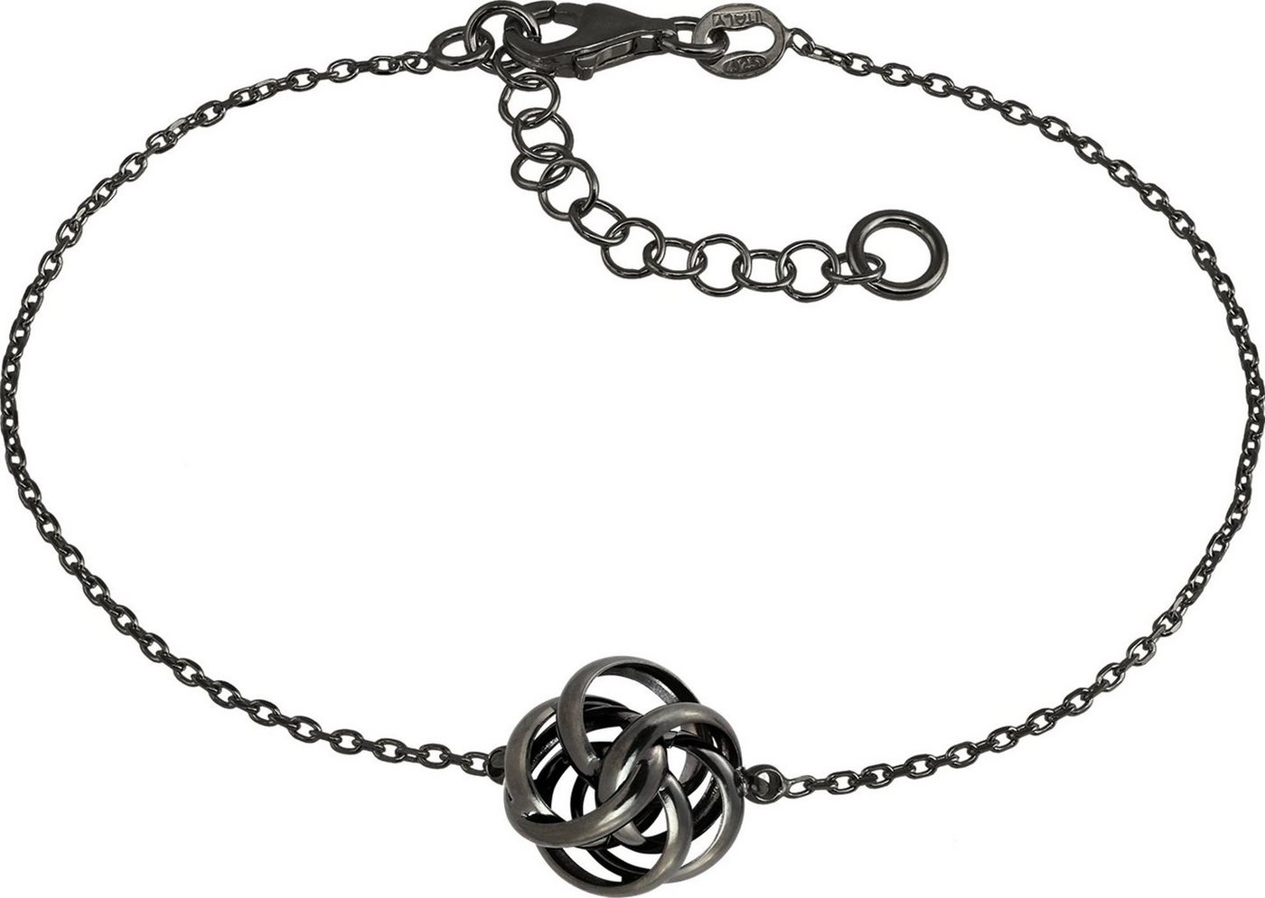 SilberDream Silberarmband SilberDream Armschmuck 18-21cm schwarz (Armband), Damen Armband (Knoten) ca. 18cm + 3cm Verlängerung, 925 Sterling Silbe von SilberDream