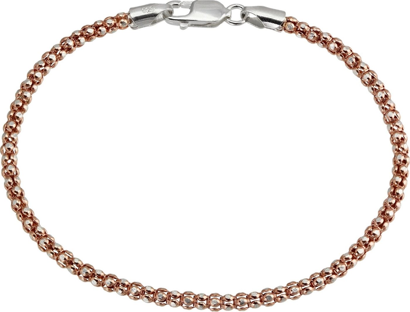 SilberDream Silberarmband SilberDream Armschmuck 19cm rose silber (Armband), Damen Armband ca. 19cm, 925 Sterling Silber, vergoldet (Roségold 333) von SilberDream