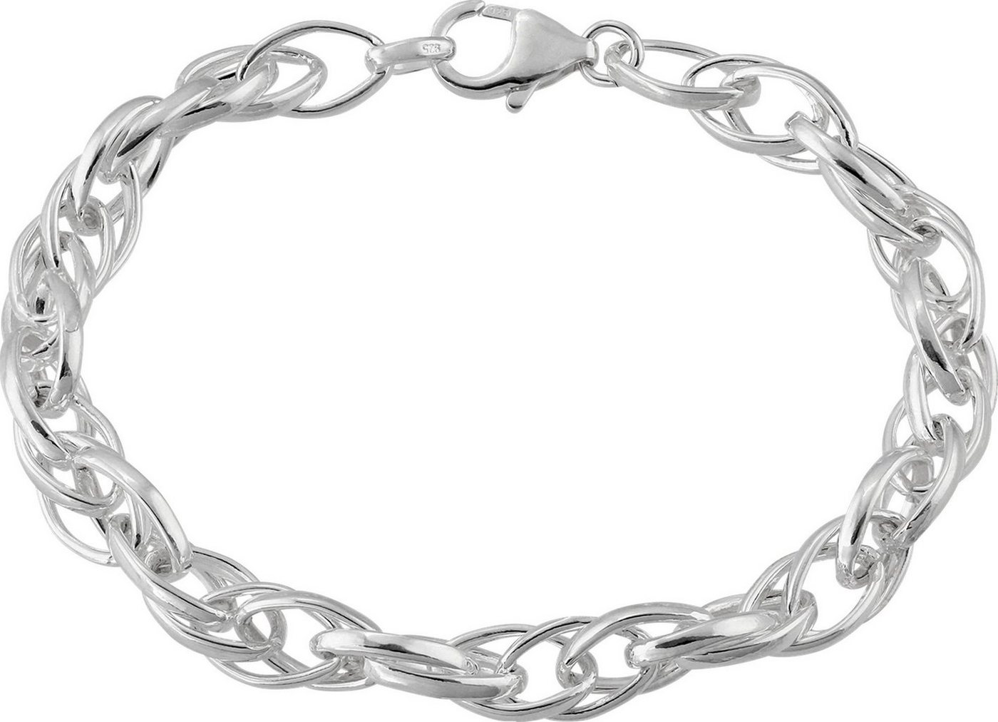 SilberDream Silberarmband SilberDream Armschmuck 19cm silber (Armband), Damen Armband (Fantasie verschlungen) ca. 19cm, 925 Sterling Silber, F von SilberDream