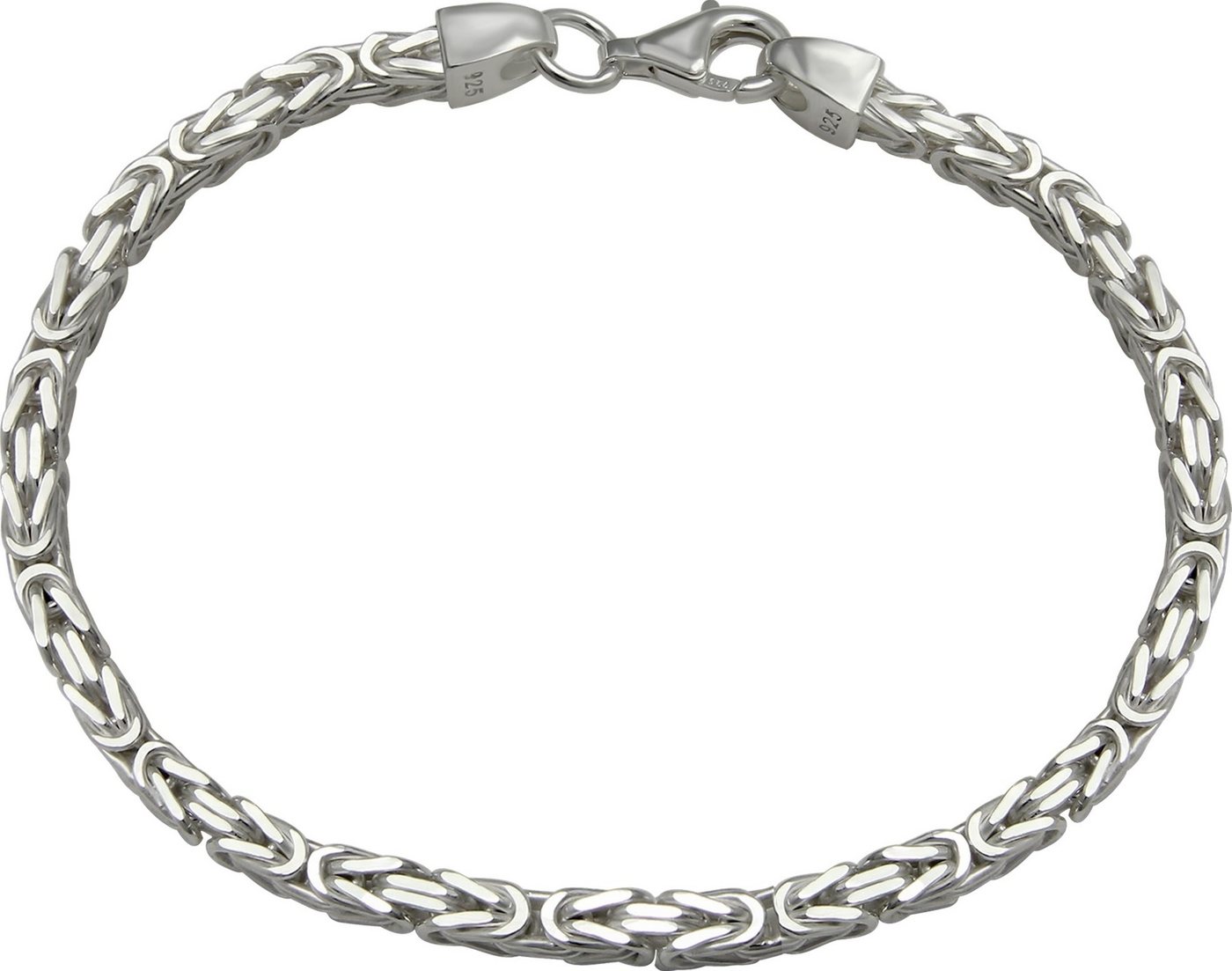 SilberDream Silberarmband SilberDream Königsarmband 3mm 925 (Armband), Damen, Herren Armband (Vierkant-Form) ca. 19cm, 925 Sterling Silber von SilberDream