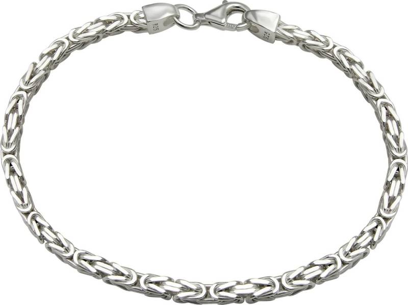SilberDream Silberarmband SilberDream Königsarmband 3mm 925 (Armband), Damen, Herren Armband (Vierkant-Form) ca. 21cm, 925 Sterling Silber von SilberDream