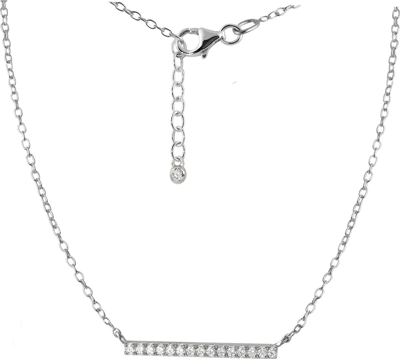 SilberDream Silberkette GSK4901WX SilberDream Zirkonia Halskette Schmuck, Halsketten (Glamour) ca. 45cm, 925 Sterling Silber, Farbe: silber von SilberDream