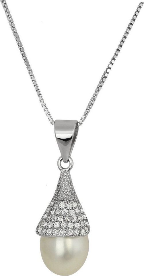 SilberDream Silberkette SilberDream Halskette silber weiß Damen, Halsketten ca. 45cm, 925 Sterling Silber, Farbe: silber, weiß von SilberDream