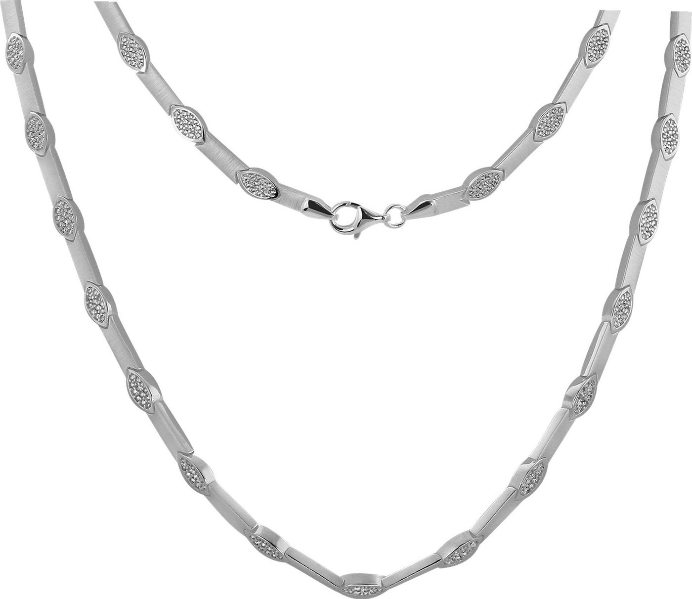 SilberDream Silberkette SDK4902WX SilberDream Damen Halskette Silber, Halsketten (Eye) ca. 45cm, 925 Sterling Silber, Farbe: weiß von SilberDream
