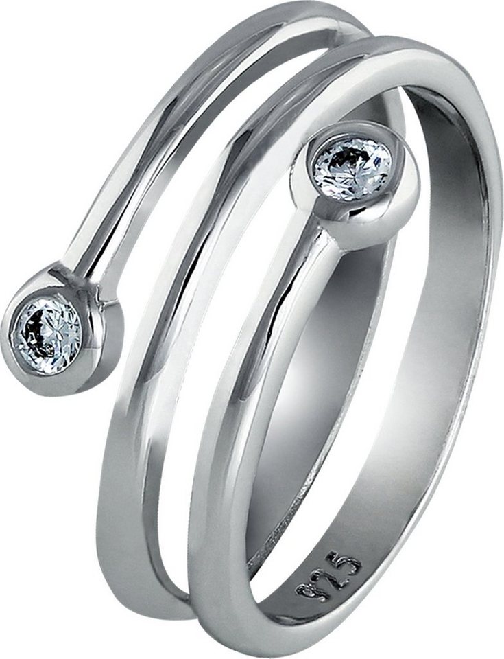 SilberDream Silberring SilberDream Ring 925er Silber Gr. 54 (Fingerring), Damen Ring Dream, 54 (17,2) aus 925er Sterling Silber, Farbe: silber von SilberDream