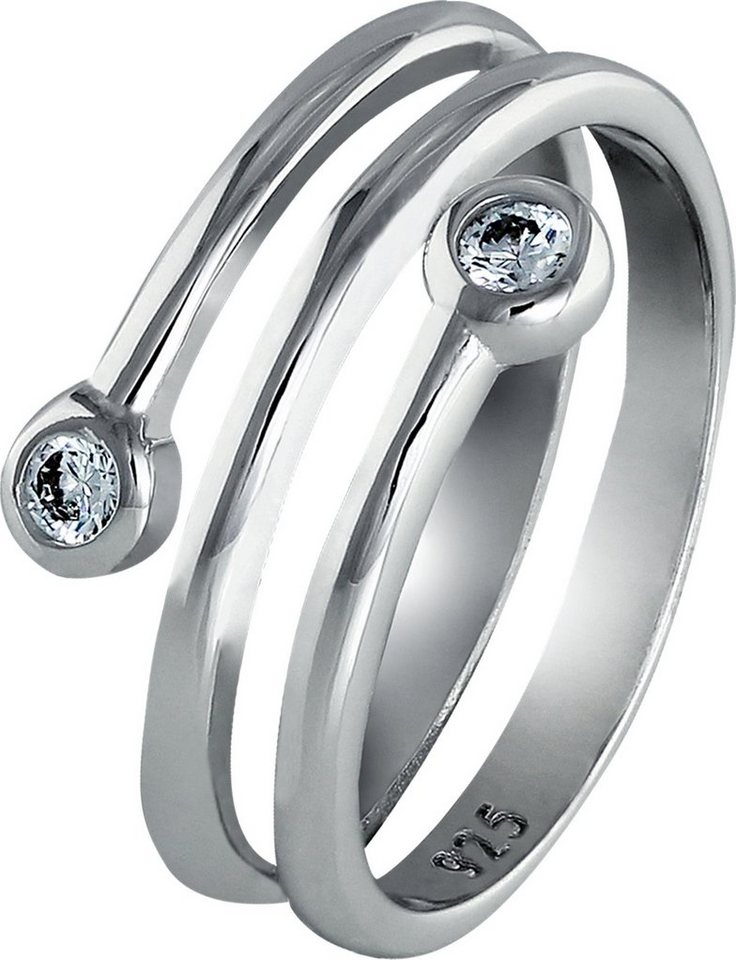 SilberDream Silberring SilberDream Ring 925er Silber Gr. 58 (Fingerring), Damen Ring Dream, 58 (18,5) aus 925er Sterling Silber, Farbe: silber von SilberDream