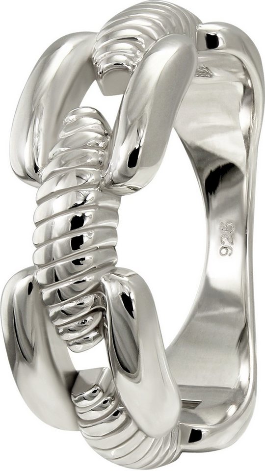 SilberDream Silberring SilberDream Ring Bandring massiv Gr.62 (Fingerring), Damen Ringe, 62 (19,7) 925er Sterling Silber Bandring silber von SilberDream
