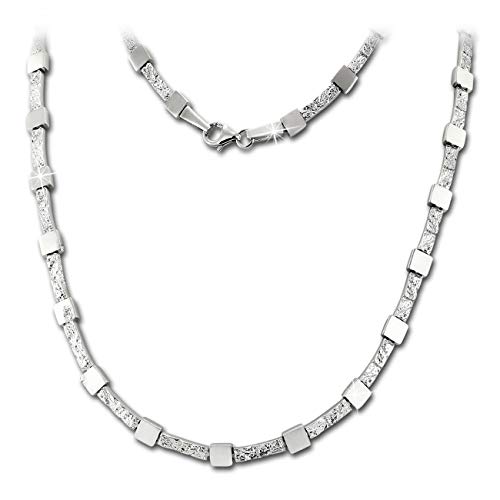 SilberDream Square Collier silber Schmuck 45,5cm 925 Sterling Silber SDK475J Silber Collier von SilberDream