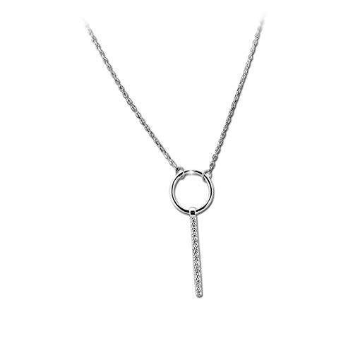 SilberDream Zirkonia Stab Halskette silber Schmuck 45cm 925 Silber GSK405W Silber Halskette von SilberDream