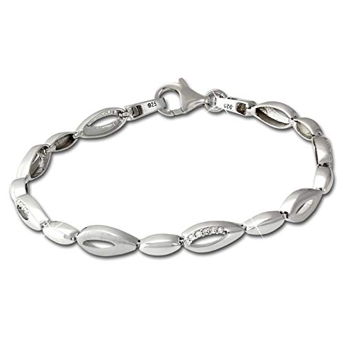 SilberDream Zirkonia Tropfen Armband 18,5cm Damen Schmuck 925er Silber SDA476W Silber Armband von SilberDream