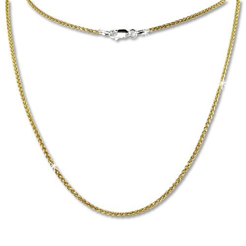 SilberDream Zopf Collier silber gold Schmuck 45cm 925 Silber vergoldet SDK21545Y Silber Collier von SilberDream