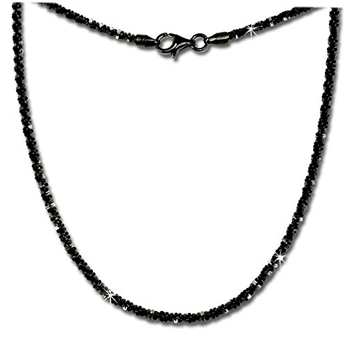 SilberDream gedreht Collier silber schwarz Schmuck 45cm 925 Silber SDK21845S Silber Collier von SilberDream