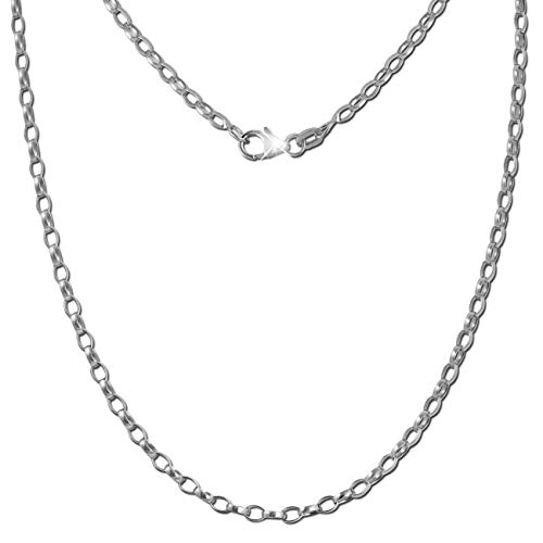 SilberDream oval Halskette silber Schmuck 45cm Erbskette 925 Silber SDK20945 Silber Halskette von SilberDream