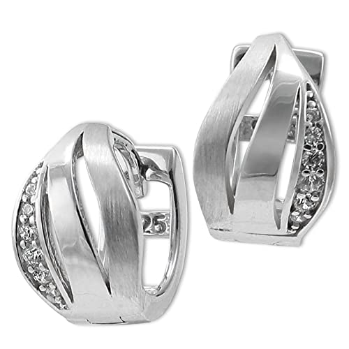 SilberDream weiß Triple Ohrringe Zirkonia aus 925 Silber Damen Creolen SDO4367W Silber Creole von SilberDream