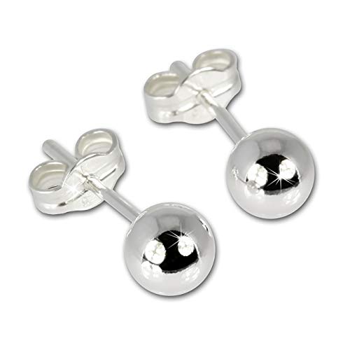 SilberDream Ohrringe 5mm Damen-Schmuck 925er Silber Ohrstecker Kugel SDO515 Silber Ohrstecker von SilberDream