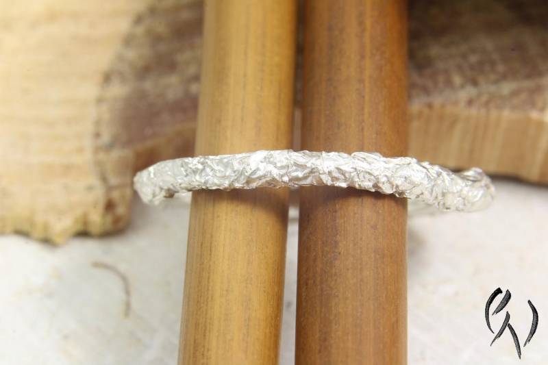 Ring Silber "Zerknittert", 2 Mm von SilberdistelSchmuck